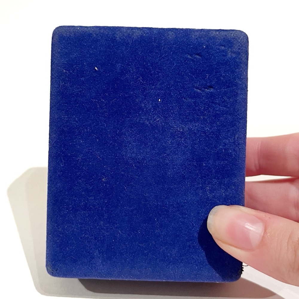 Vintage Flame Crest Electric Light Gold Tone Metal Star Blue Velvet Case Box - Picture 10 of 10